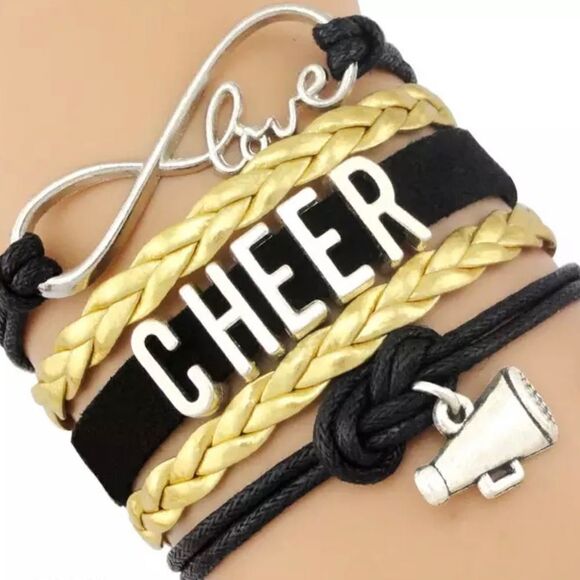 CHEERLEADER LOVE CORDED BRACELET - Picture 1 of 4